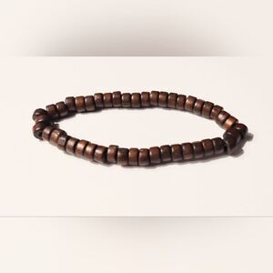 Men's bracelet beaded beads brown new d34‎